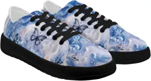 Womens Canvas Sneakers Orthotic Walking Shoes with Memory Foam Non-Slip Canvas Shoes for Hiking Walking Running