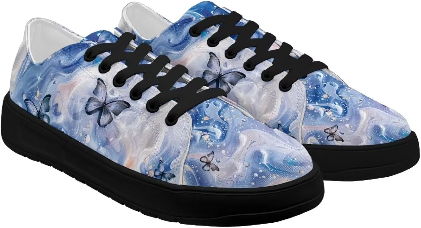 Womens Canvas Sneakers Orthotic Walking Shoes with Memory Foam Non-Slip Canvas Shoes for Hiking Walking Running