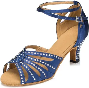 Women's Rhinestone Ballroom Dance Shoes Performance Wedding Party Shoes For 1920s