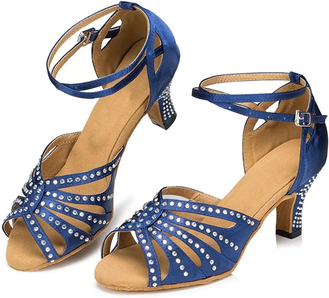Women's Rhinestone Ballroom Dance Shoes Performance Wedding Party Shoes For 1920s