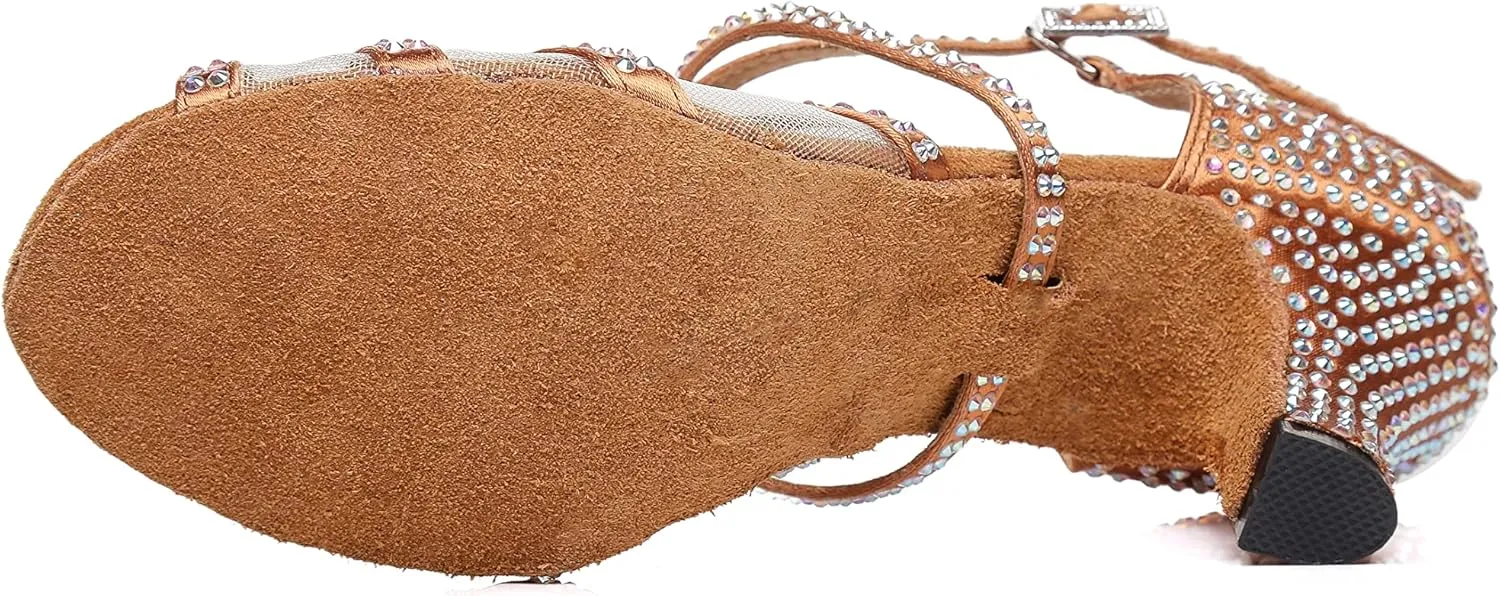 Women's Rhinestone Ballroom Dance Shoes Performance Wedding Party Shoes For 1920s