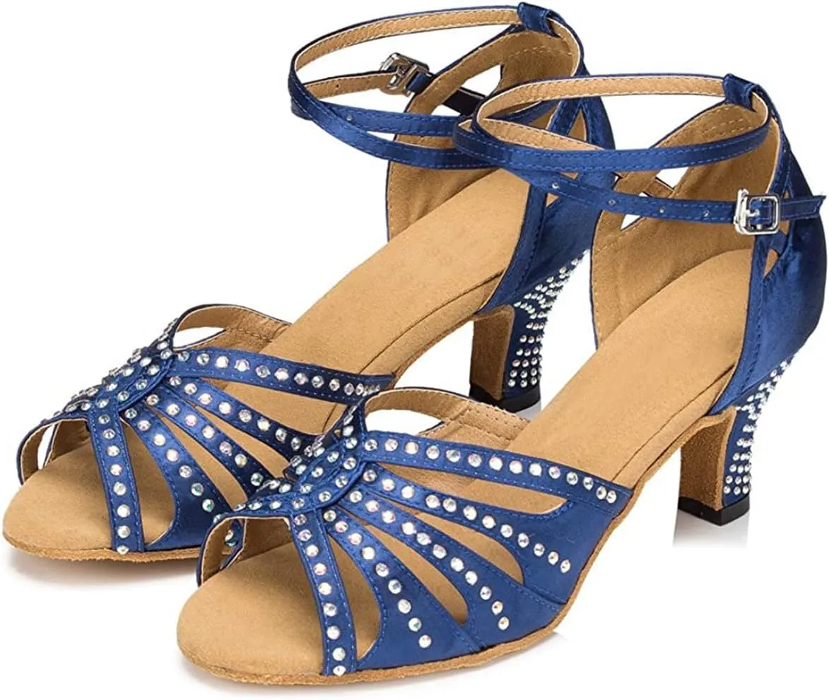 Women's Rhinestone Ballroom Dance Shoes Performance Wedding Party Shoes For 1920s