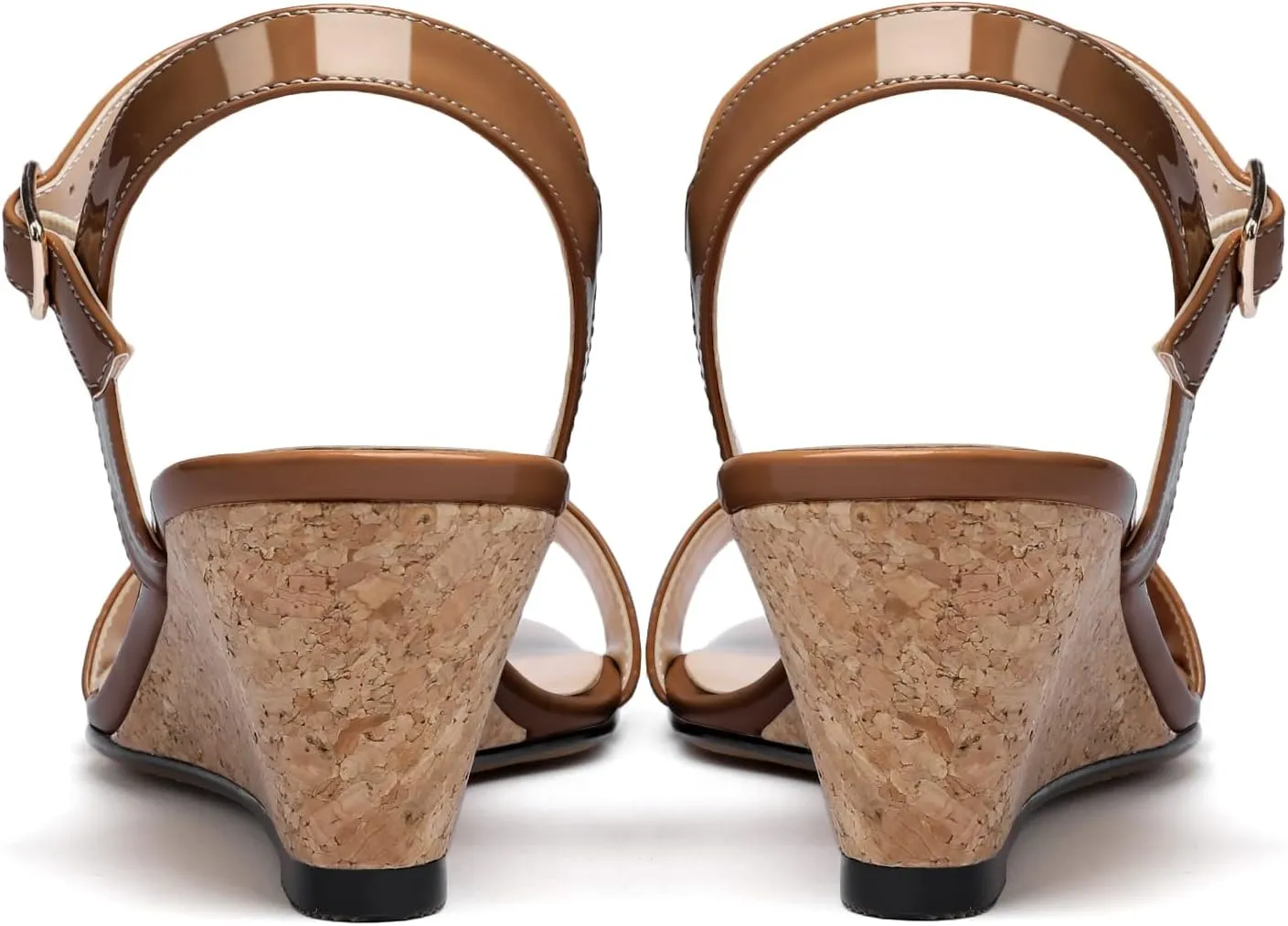 YODEKS Low Wedge Heel Sandals Women Summer Sandals Open Toe Pump Shoes for Evening Party Dress Casual
