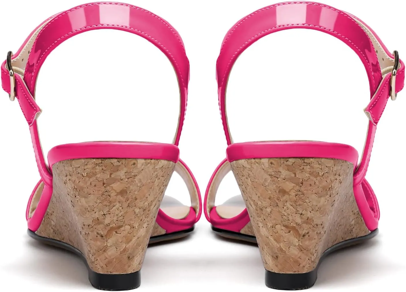 YODEKS Low Wedge Heel Sandals Women Summer Sandals Open Toe Pump Shoes for Evening Party Dress Casual