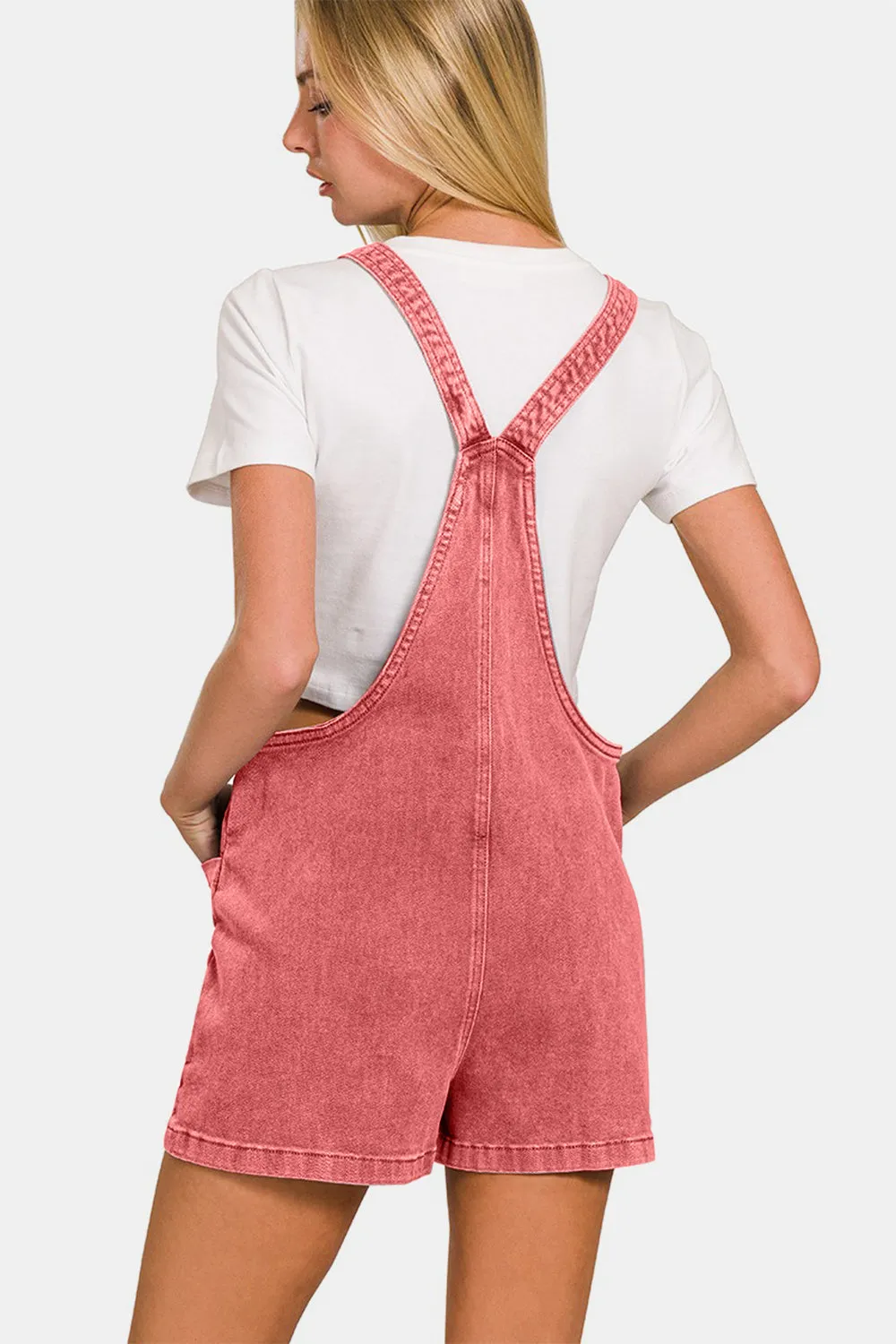 Ziggy Washed Knot Strap Rompers